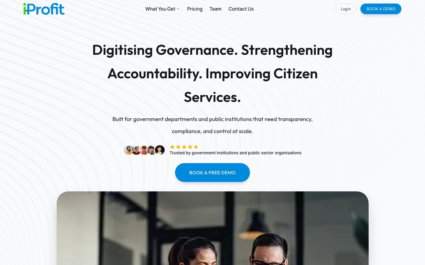 iProfit landing page for government departments: Digitising governance, strengthening accountability